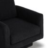 360° Modern Swivel Accent Chair Round Armchair, Thick Padded Single Lounge Sofa Upholstered Comfy - Black - Image 7