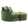 360° Swivel Accent Barrel Chair With Storage Ottoman & 4 Pillows, Modern Chenille Leisure Chair Round Accent For Living Room - Green - Image 18
