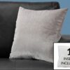 Pillows, Square, Insert Included, Decorative Throw, Hypoallergenic, Modern - Silver - Image 4
