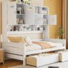 Twin Size Daybed With 2 Drawers And All In One Cabinet And Shelf - White - Image 21