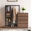 Wardrobe With 4 Drawers And 3 Shelves - Espresso - Image 9