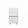 4 Tier Kitchen Island Cart With Spice Rack & Locking Casters, Simple Design Mobile Kitchen Storage Islands For Kitchen Living Room Bedroom - White - Image 9