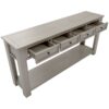 Hearth & Haven Clara - Console Table With Storage Drawers And Bottom Shelf Wash - Gray Wash - Image 6