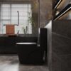 1.1 / 1.60 Gpf Dual Flush 1 Piece Toilet, Water Saving Elongated Comfort Height Floor Mounted, Soft Close Seat, 1000 Gram Map Flushing Score Toilet - Matte Black - Image 10