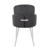 Dahlia - Contemporary Dining Chair (Set of 2) - Gray / Chrome - Image 5
