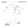 20" Bathroom Vanity With Sink, Freestanding Cabinet With Door Shelf And Adjustable Shelf, And Ceramic Construction - White - Image 9