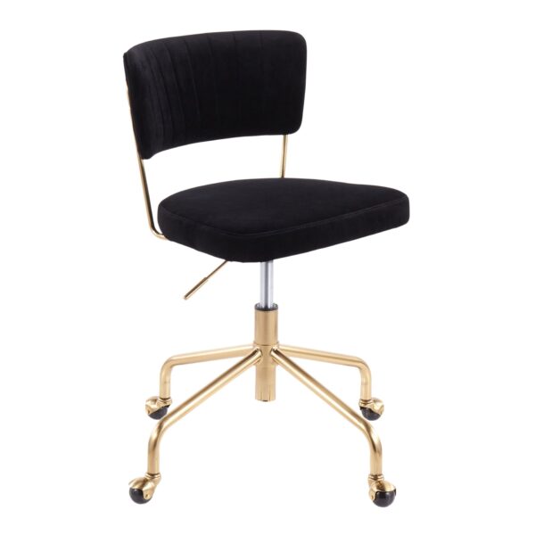 Tania - Contemporary Task Chair - Gold / Black