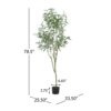 Artificial Eucalyptus Leaves Bonsai - Green - Image 3