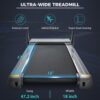 Folding Electric 3.5Hp Treadmill Medium Running Machine Motorised Gym 330Lb, Portable Compact Treadmill Foldable For Home Gym Fitness Workout Jogging Walking, Electric Motorized Power 14Km / H - Gray - Image 6