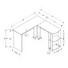 Computer Desk, Home Office, Corner, Storage Shelves, L Shape, Laptop, Contemporary & Modern - White - Image 5