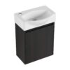 Modern 16" Bathroom Vanity Sink Combo With Ceramic Sink And Cabinet For Small Spaces - Black - Image 13