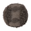 Roja - Handcrafted Wool & Cotton Foot Stool With Eucalyptus Wood Frame - Dark Brown - Image 8