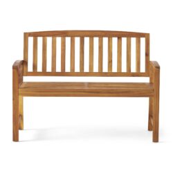 Farmhouse Style Outdoor Bench - Teak Acacia Wood