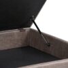 Owen - Square Coffee Table Storage Ottoman - Distressed Gray Taupe - Image 7
