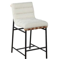 Lahni - Boucle Counter Height Chair - White