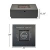 Modern Square Iron Fire Pit With 50, 000 Btu Output - Dark Gray - Image 4