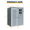 Resin Outdoor Storage Shed Kit-Perfect To Store Patio Furniture - Gray - Image 10