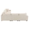 Convertible L Shaped Sectional Corner Couch With Armrest Storage Cup Holders USB Charger, Irregular Corner Oversized Comfy Modular Sofa - Beige - Image 6