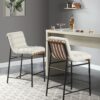 Lahni - Boucle Counter Height Chair - White - Image 4