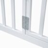 Full Size Metal House Bed With Fence And Door - White - Image 12
