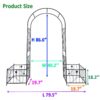 Metal Garden Arch With Two Plant Stands Wide High Climbing Plants Support Rose Arch Outdoor - Black - Image 2