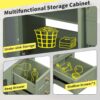 Bathroom Vanity With Two Soft Close Doors, Adjustable Shelves And Three Drawers - Green - Image 6