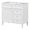 Bathroom Vanity With Top Sink, Modern Bathroom Storage Cabinet 2 Drawers And A Tip-Out Drawer, Single Sink Bathroom Vanity - White - Image 11