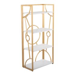 Constellation - Contemporary Bookcase - Gold / White