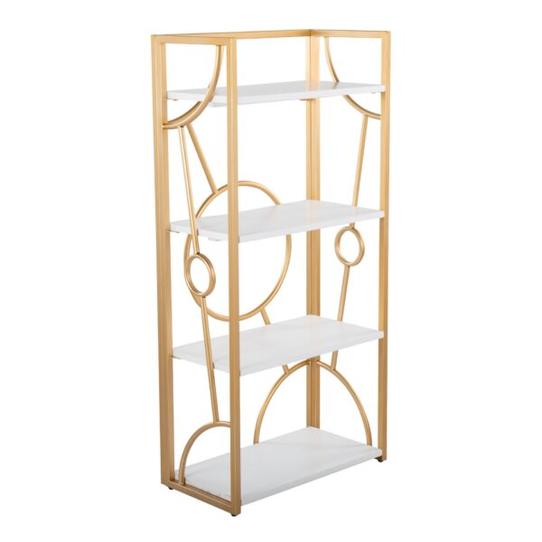 Constellation - Contemporary Bookcase - Gold / White