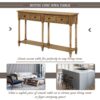 Hearth & Haven Daniel - Console Table With 2 Storage Drawers And Bottom Shelf For Living Room Entryway - Old Pine - Image 7