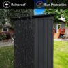 4Ftx6Ft Garden Sheds Outdoor Storage Sheds - Black - Image 3