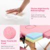 Massage Table Portable Massage Bed Lash Bed & Carrying Case Spa Table Height Adjustable, Salon Bed Face Cradle Bed - Pink - Image 2