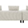 Mardi - Tweed Sectional Sofa With 3 Pillows - Maroon / Beige - Image 8