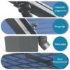 Outdoor Carport, Single Carport Aluminum Metal Frame And Polycarbonate Panels Car Port For Outdoor Driveway Car, Truck - Charcoal - Image 6