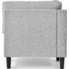 Mid-Century Modern Linen Corner Lounge Chair, Upholstered Indoor Chaise Lounge, Sleeper Sofa - Gray - Image 7