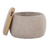 Tray - Pouf Contemporary Ottoman - Natural / Light Brown - Image 5
