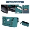 5 Piece Set (20"24"28 +A Travel Bag And A Toiletry Bag), Hard Case Spinner Wheels Luggage Sets With Tsa Lock Carry On Suitcase Luggage Durable Suitcase Color Matching - Dark Green - Image 8