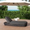 Willow - Sunbrella Upholstered Patio Lounger - Graphite Gray / Black - Image 8