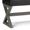 Salinger - Large Ottoman Bench - Distressed Black - Image 3