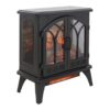 3D Flame Electric Infrared Quartz Fireplace Stove With Remote Control - Antique Black - Image 8