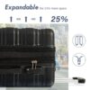 Hardshell Luggage Sets 3 Pieces Spinner Suitcase With Tsa Lock Lightweight 20" 24" 28" - Black - Image 9