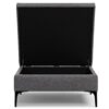 Rebecca - Multifunctional Coffee Table Storage Ottoman With Lift Up Lid - Gray - Image 3