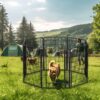 8 Panels Heavy Duty Metal Playpen With Door, Dog Fence Pet Exercise Pen For Outdoor, Indoor - Black - Image 20