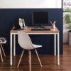 Harry - Contemporary Wood And Metal Computer Desk In With Construction - Oak - Image 5