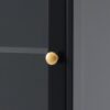 Tall Bathroom Storage Cabinet With Glass Doors, Free-Standing, Two Drawers, And Adjustable Shelves, MDF Board, Painted Perfect For Displaying Your Favorite Items - Black - Image 17