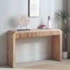 Rustic Modern Console Table With Drawer Storage - Natural Wood - Image 4