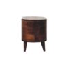 Rounded Lid Up Blanket Box - Walnut - Image 6