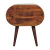 Large Circular Bedside Table - Brown - Image 9