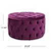 Modern Glam Ottoman Velvet - Fuchsia - Image 3