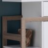 Modernize Kitchen Buffet Organizing Cabinet With 4 Shelves - White / Dark Taupe - Image 5